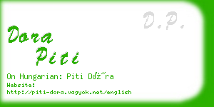 dora piti business card